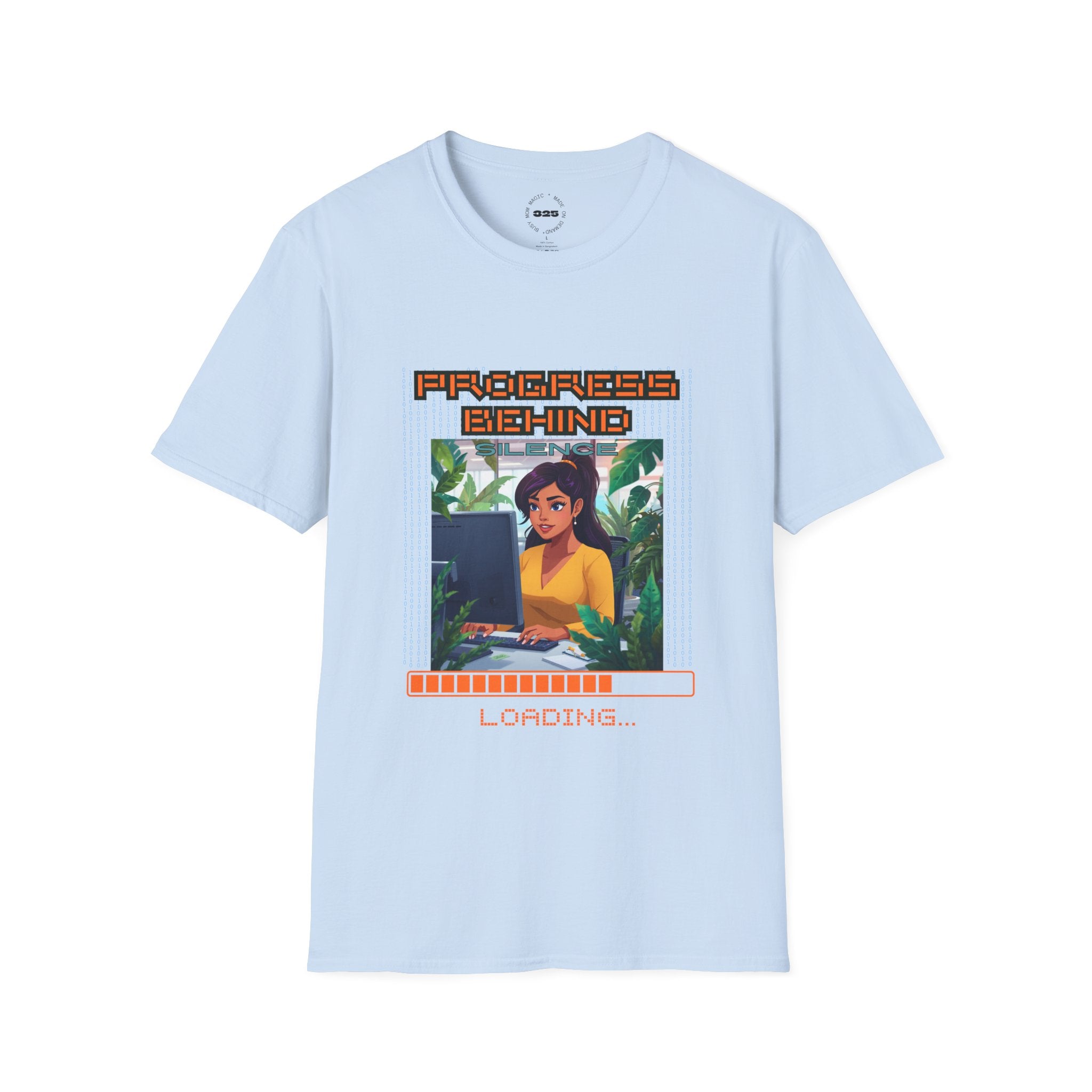 Progress Behind: Silence Loading Graphic Tee Lat
