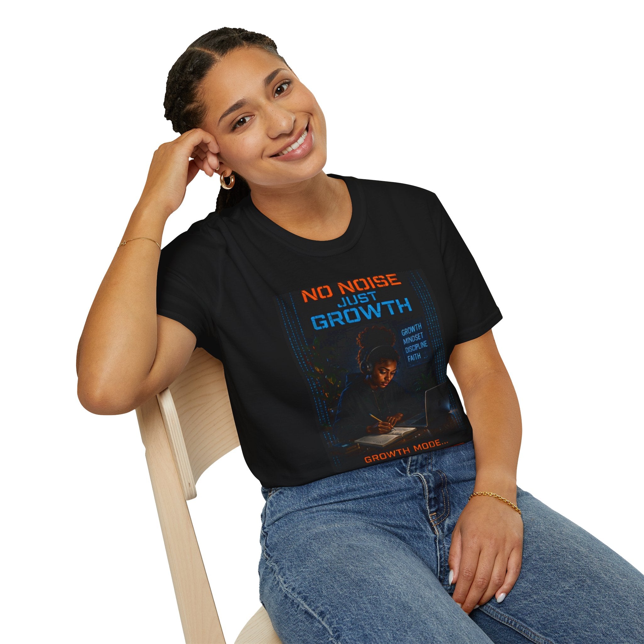No Noise Just Growth T-Shirt | Silent Grind Collection