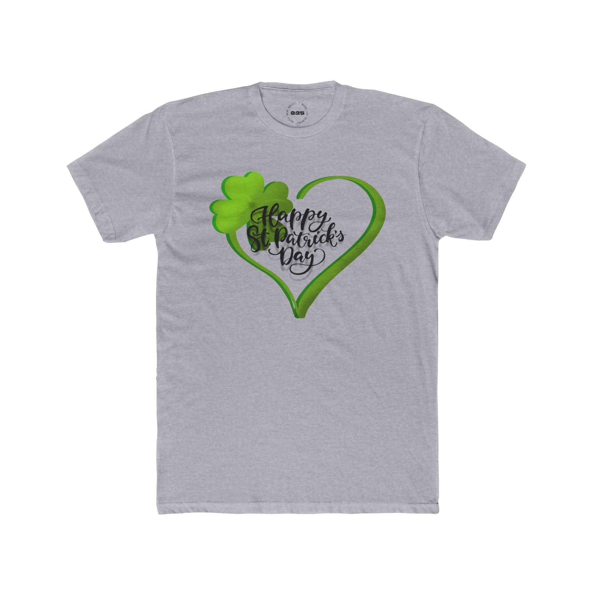 St. Patrick's Day Heart Tee — "Happy St. Patrick's Day" Shamrock T-Shirt