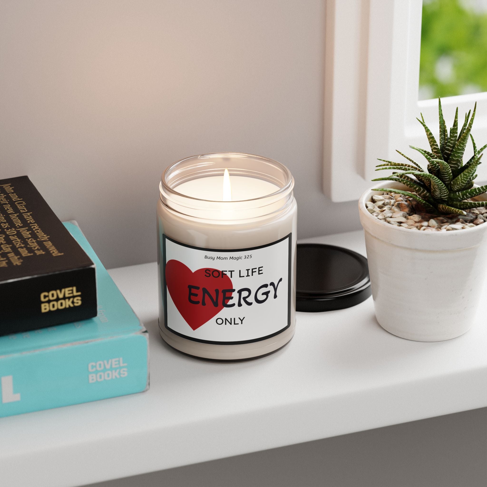 Soft Life Energy Candle — 9oz Scented Soy Candle with Heart Label