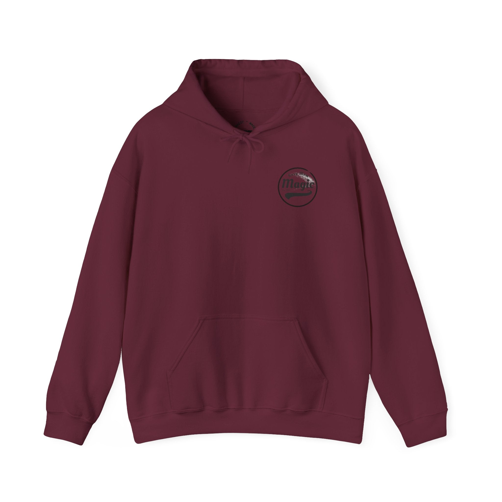 Magic Logo Hoodie | Vintage Circle Badge, 'Busy Mom' Script