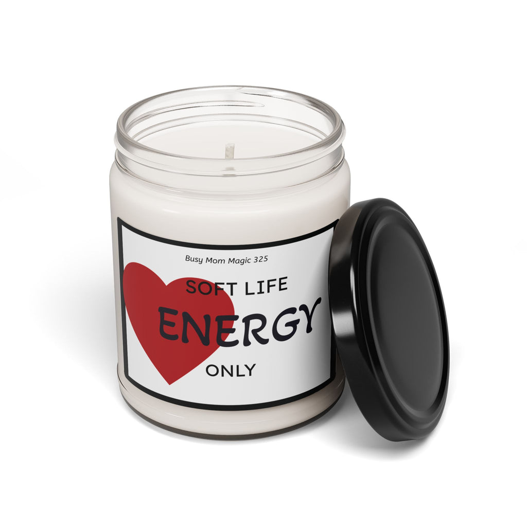 Soft Life Energy Candle — 9oz Scented Soy Candle with Heart Label