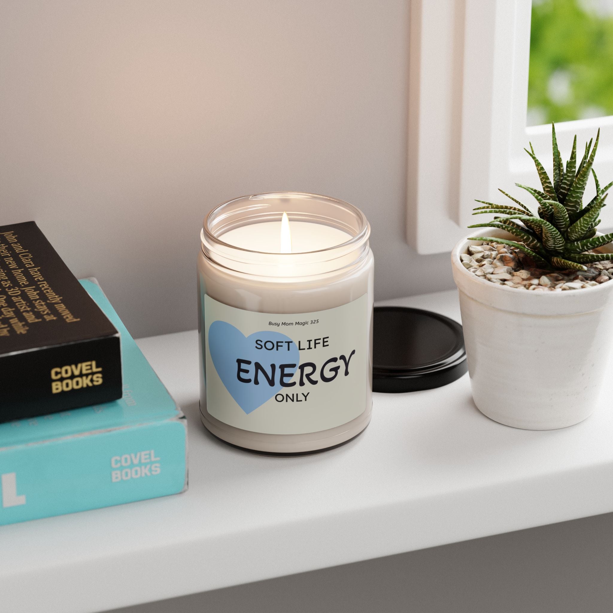 Soft Life Energy Candle — 9oz Scented Soy Candle with Heart Label