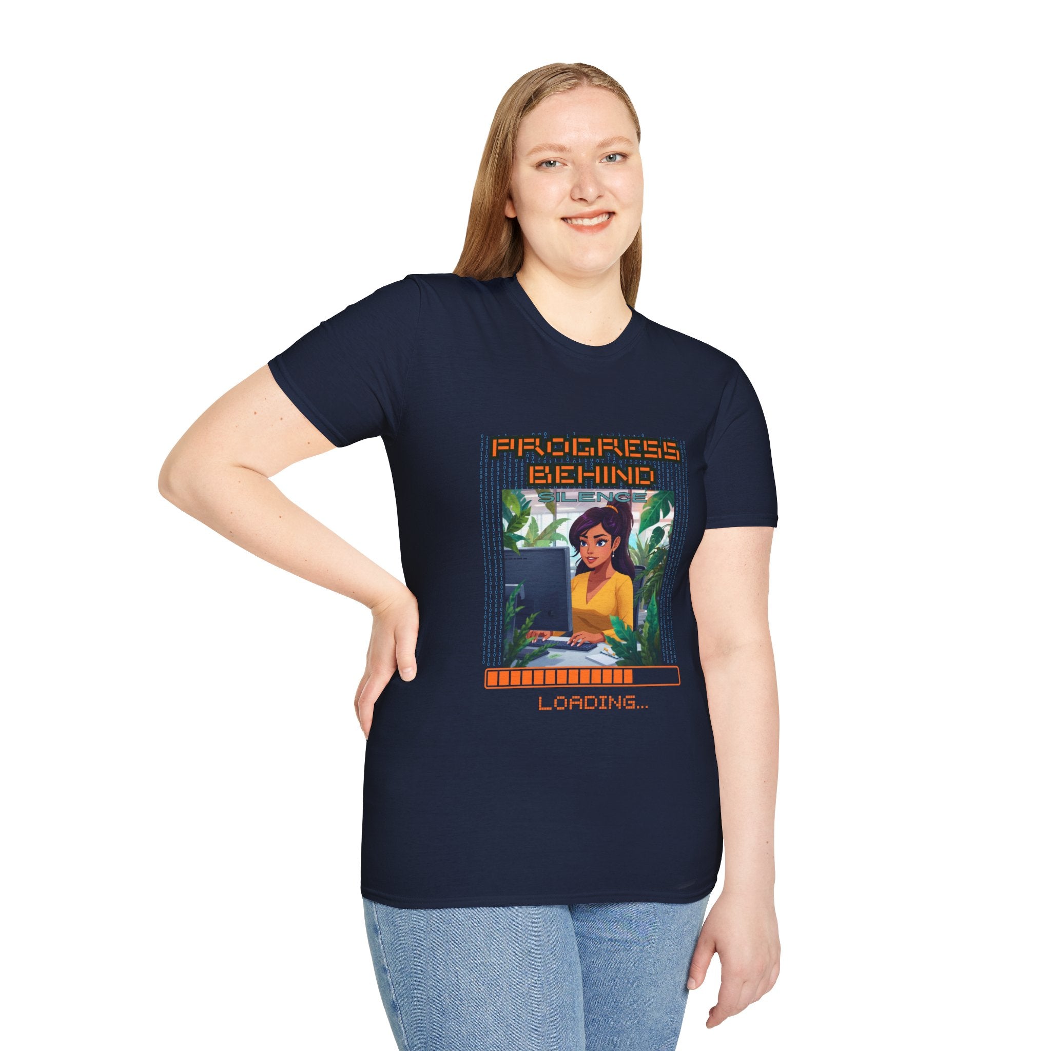 Progress Behind: Silence Loading Graphic Tee Lat