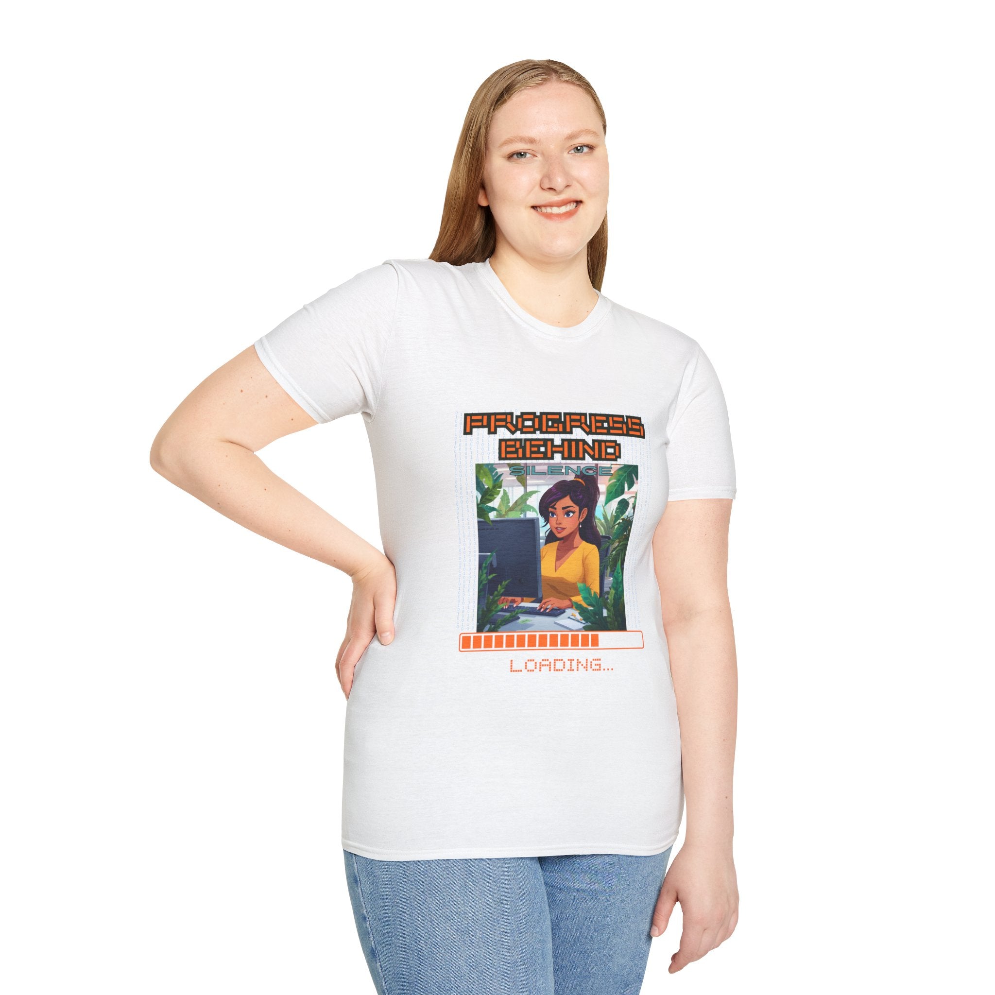 Progress Behind: Silence Loading Graphic Tee Lat