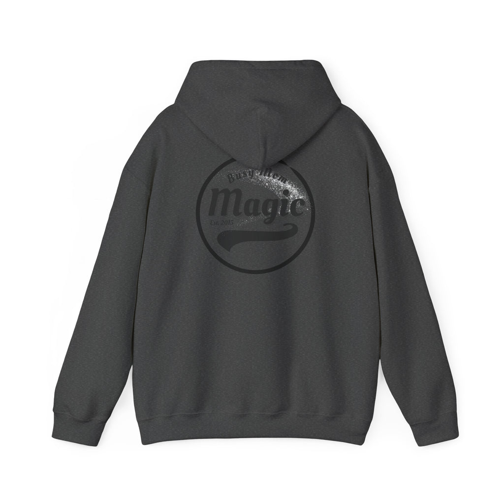 Magic Logo Hoodie | Vintage Circle Badge, 'Busy Mom' Script