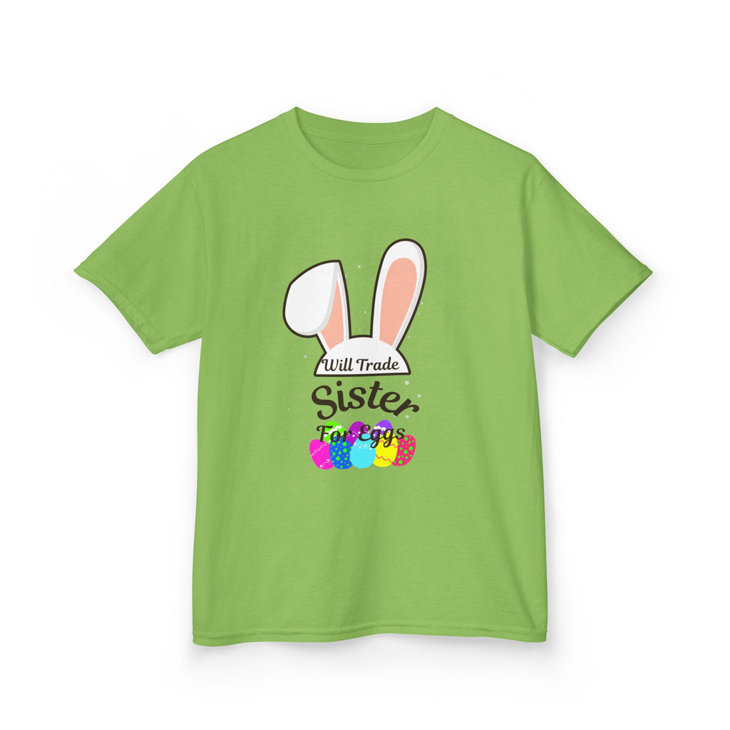 Bunny Ears Sister Kids Tee | Easter bunny, colorful eggs, sibling shirt