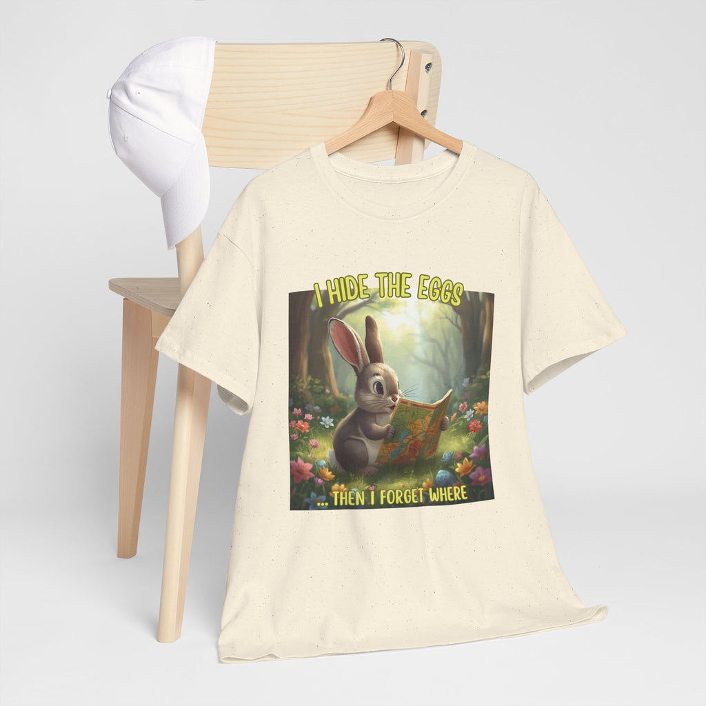 Easter Bunny T‑Shirt – "I Hide The Eggs Then I Forget Where" Cute Woodland Rabbit Tee