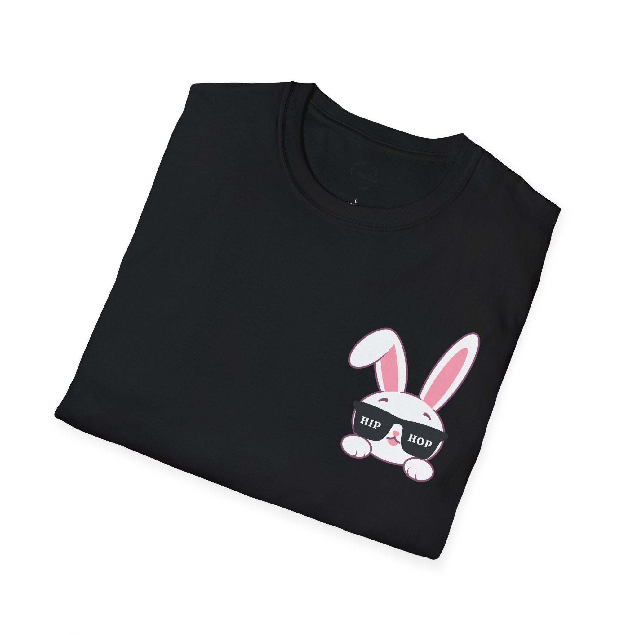 Cool Bunny Sunglasses T-Shirt — Cute Rabbit Pocket Graphic Tee for Easter & Everyday