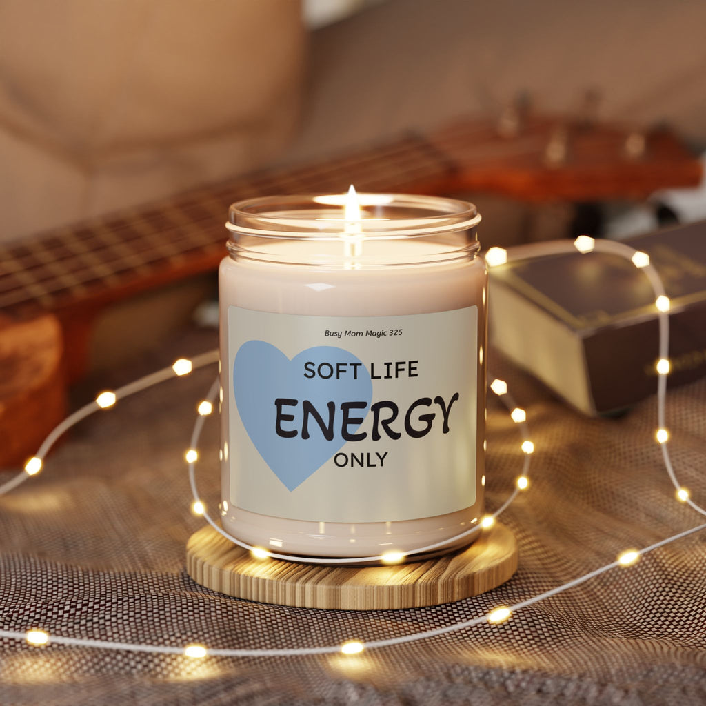 Soft Life Energy Candle — 9oz Scented Soy Candle with Heart Label