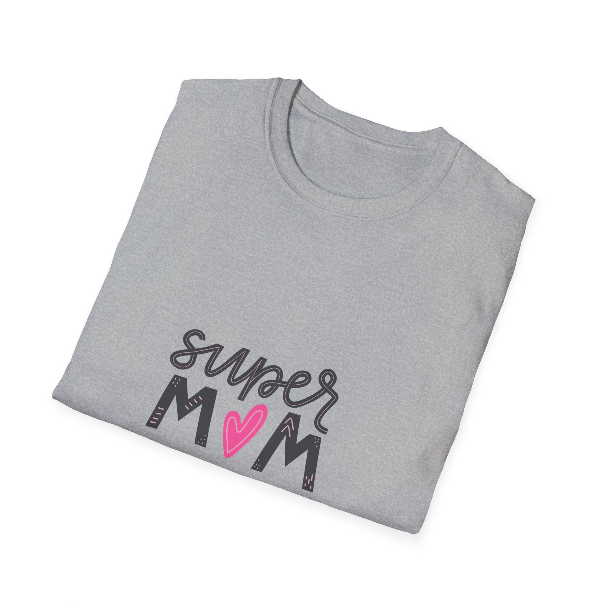 Super Mom heart graphic T-Shirt | Mother's Day mom shirt