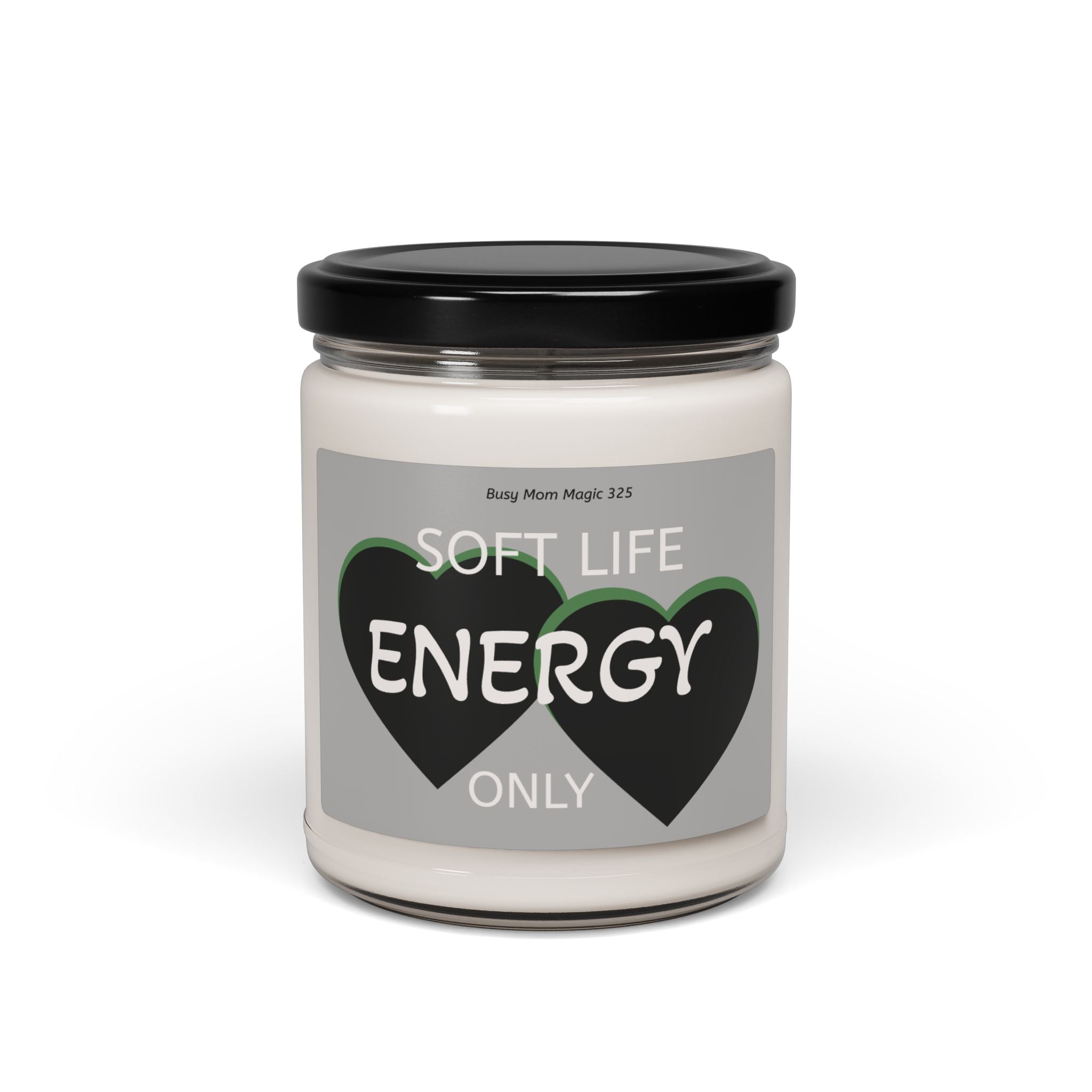 Soft Life Energy Candle — 9oz Scented Soy Candle with Heart Label