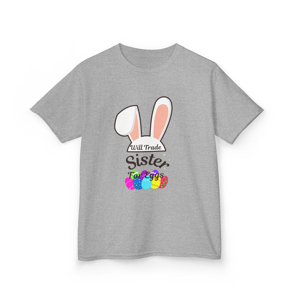 Bunny Ears Sister Kids Tee | Easter bunny, colorful eggs, sibling shirt