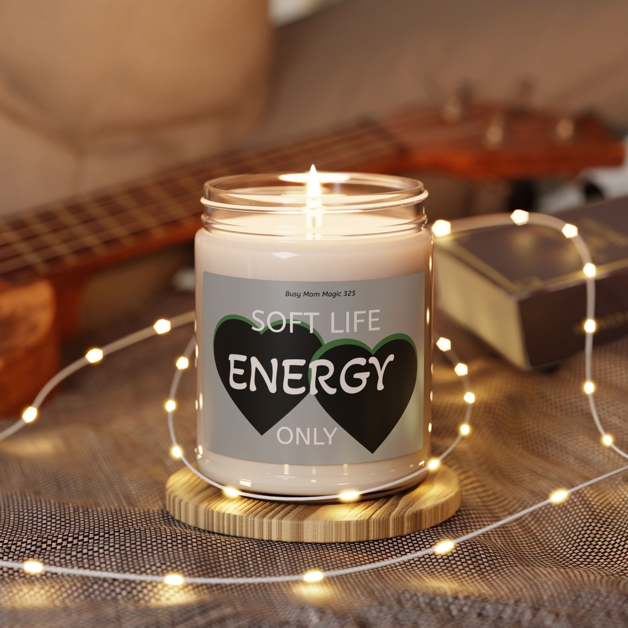 Soft Life Energy Candle — 9oz Scented Soy Candle with Heart Label