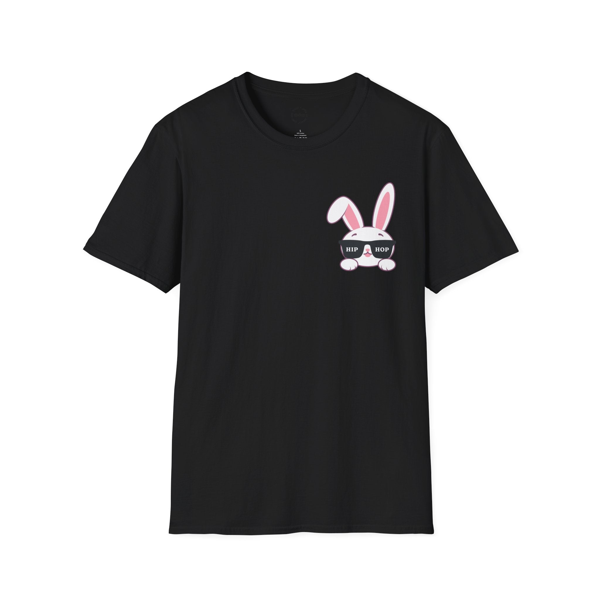 Cool Bunny Sunglasses T-Shirt — Cute Rabbit Pocket Graphic Tee for Easter & Everyday