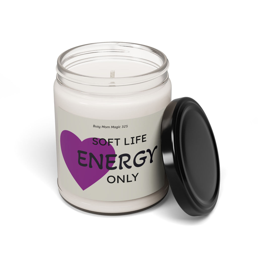 Soft Life Energy Candle — 9oz Scented Soy Candle with Heart Label