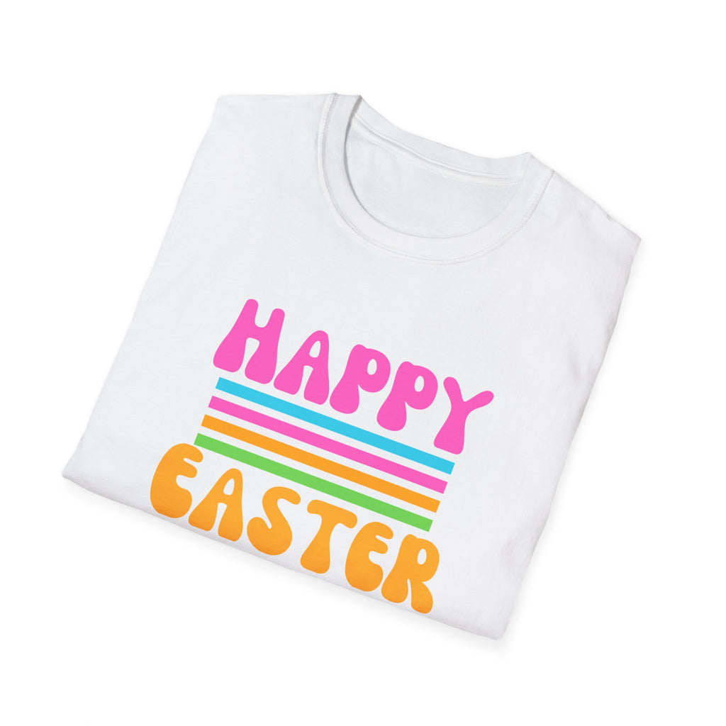 Happy Easter 2026 T-Shirt | Pastel Stripes, Easter Eggs