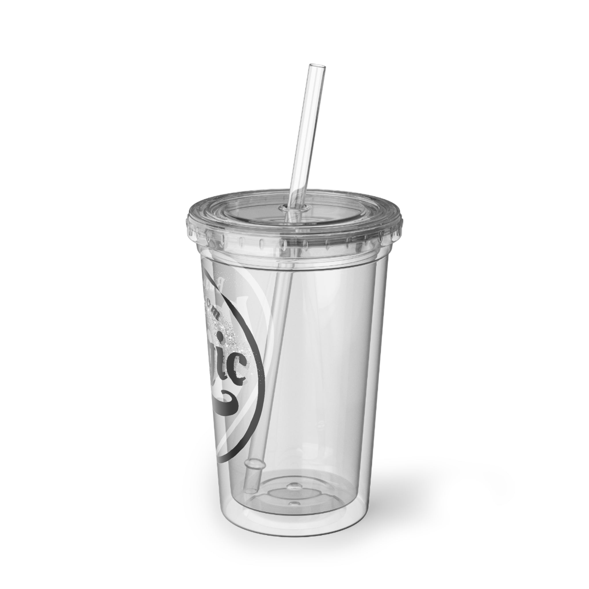 Busy Mom Magic Acrylic Tumbler – Clear Travel Cup with Straw