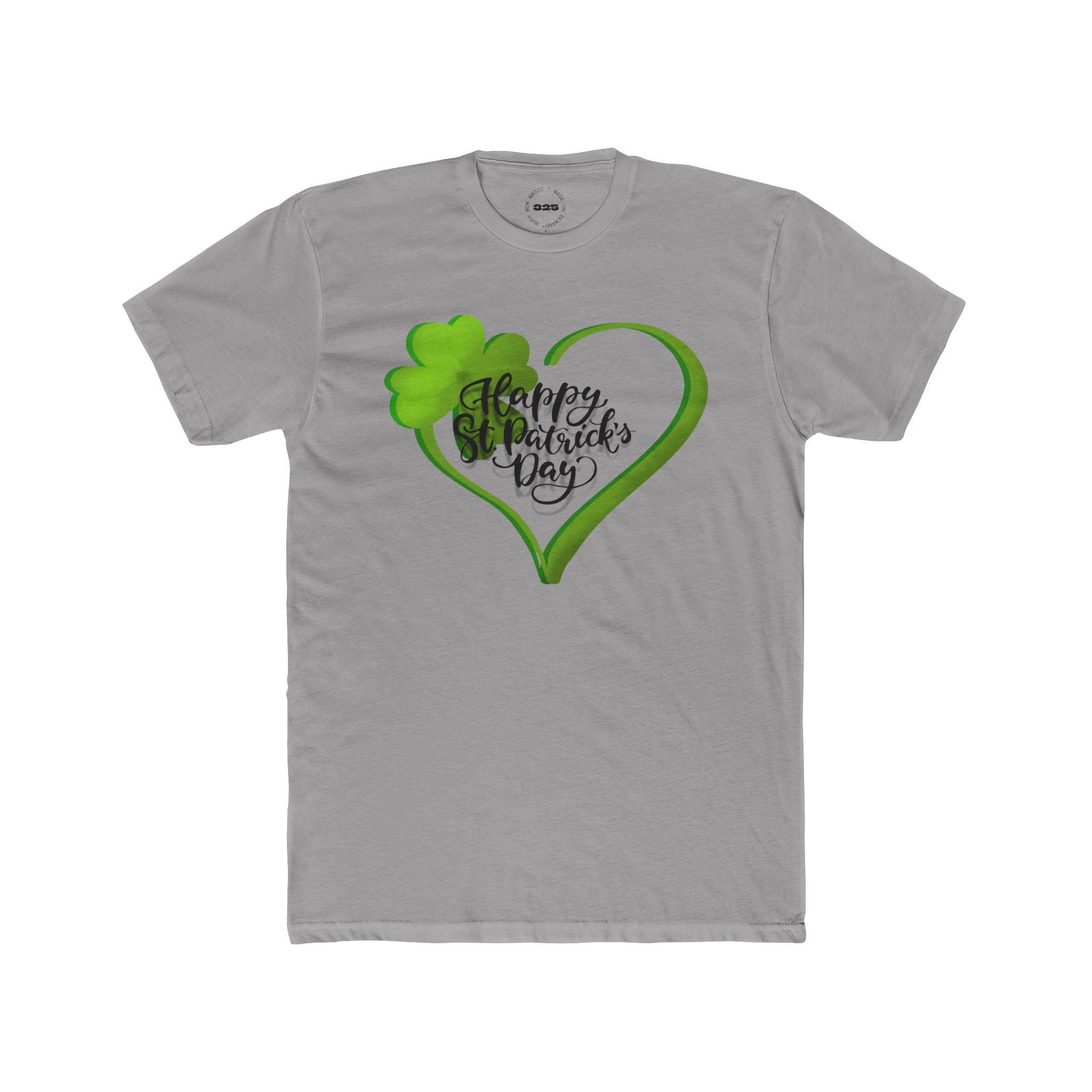 St. Patrick's Day Heart Tee — "Happy St. Patrick's Day" Shamrock T-Shirt