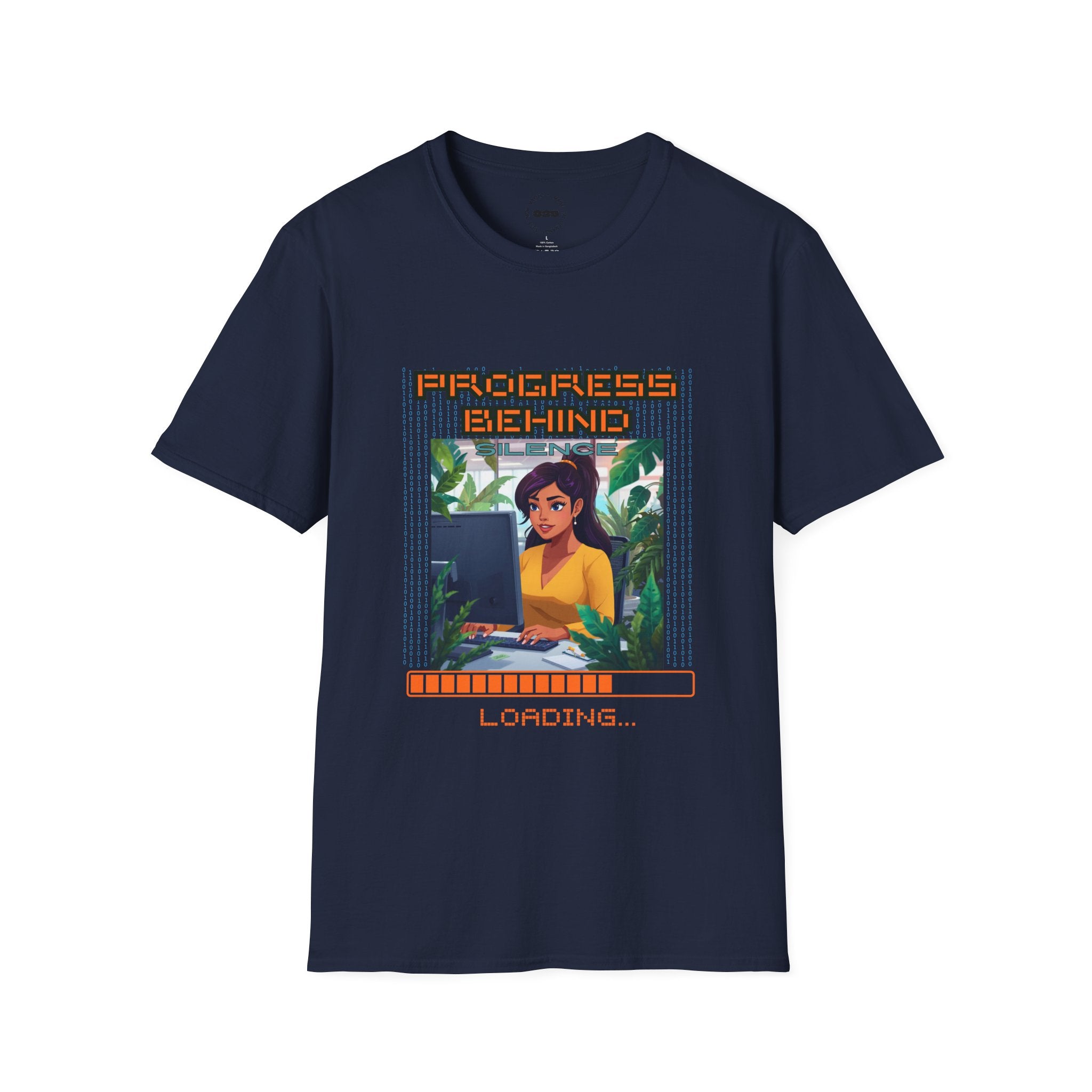 Progress Behind: Silence Loading Graphic Tee Lat