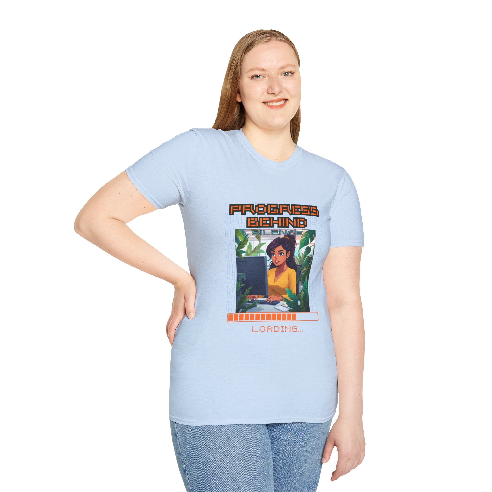 Progress Behind: Silence Loading Graphic Tee Lat