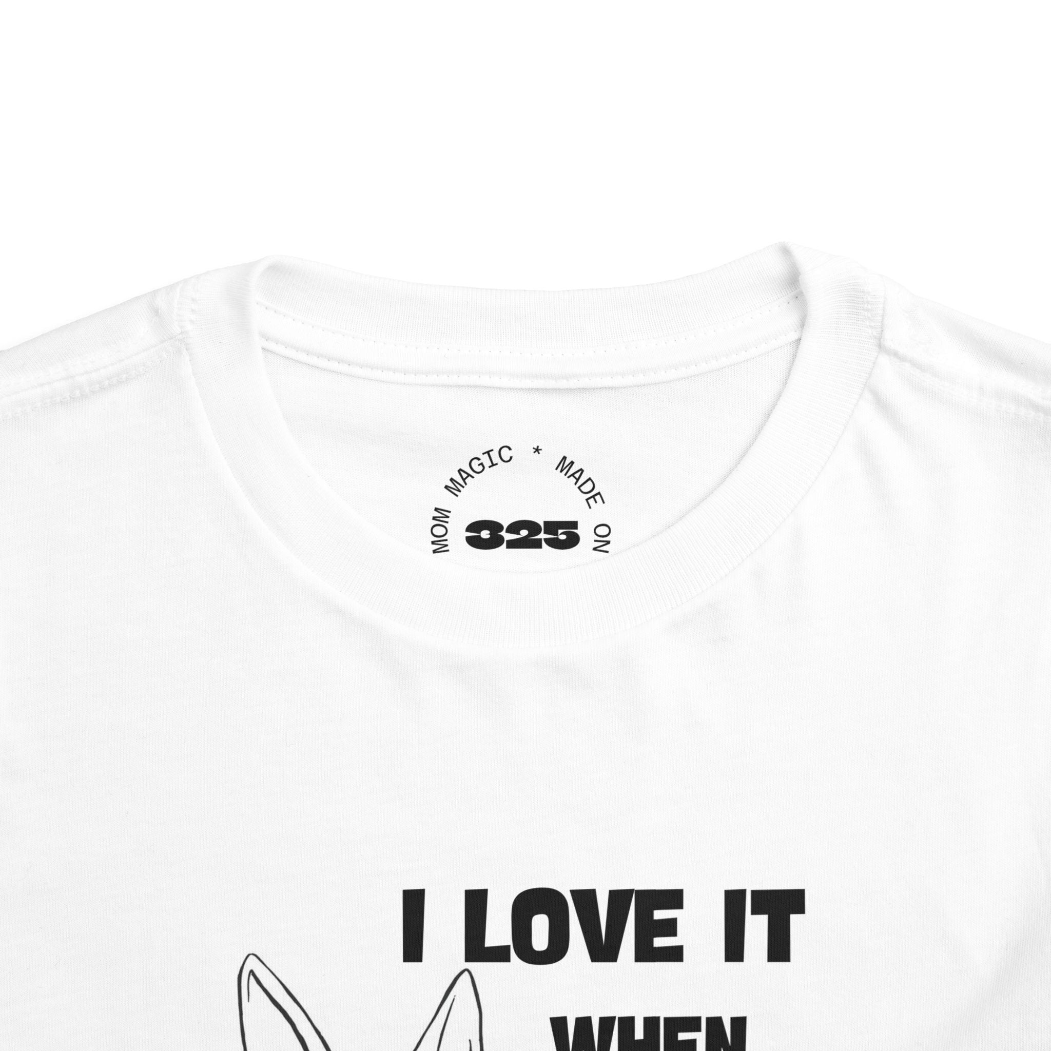 Big Hoppa Bunny Toddler Tee — "I Love It When They Call Me Big Hoppa" Cute Easter Bunny Shirt