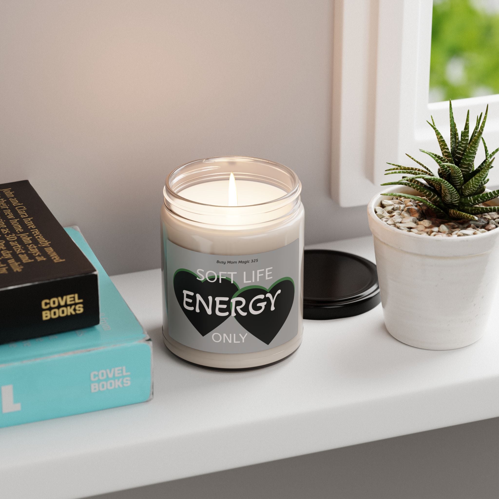 Soft Life Energy Candle — 9oz Scented Soy Candle with Heart Label