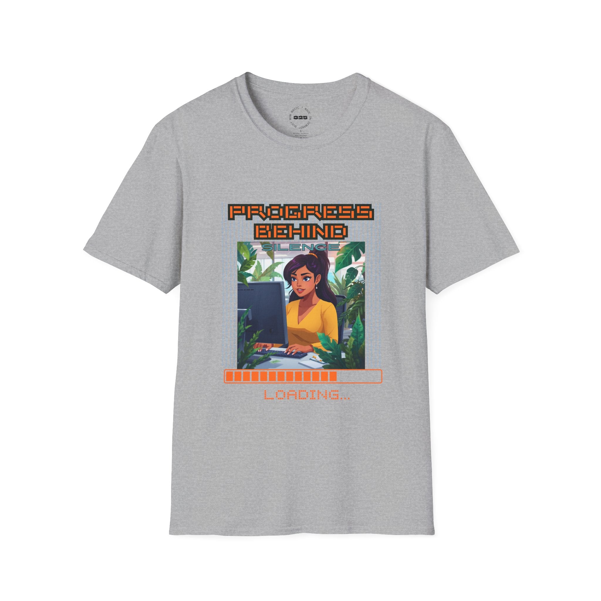 Progress Behind: Silence Loading Graphic Tee Lat
