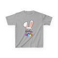 Bunny Ears Sister Kids Tee | Easter bunny, colorful eggs, sibling shirt