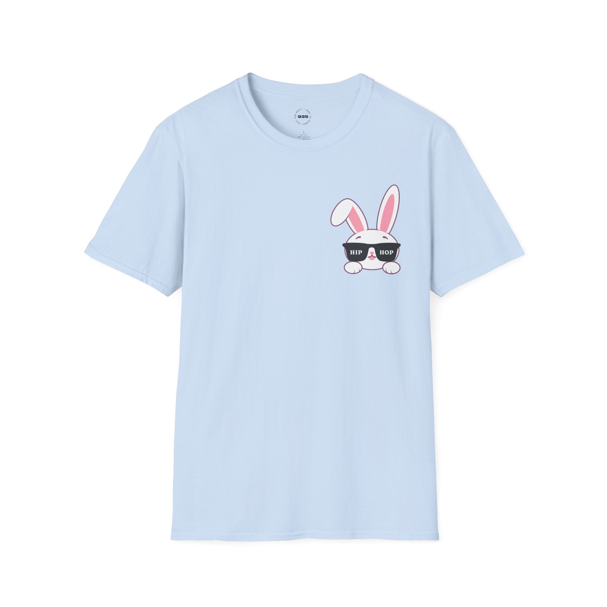Cool Bunny Sunglasses T-Shirt — Cute Rabbit Pocket Graphic Tee for Easter & Everyday