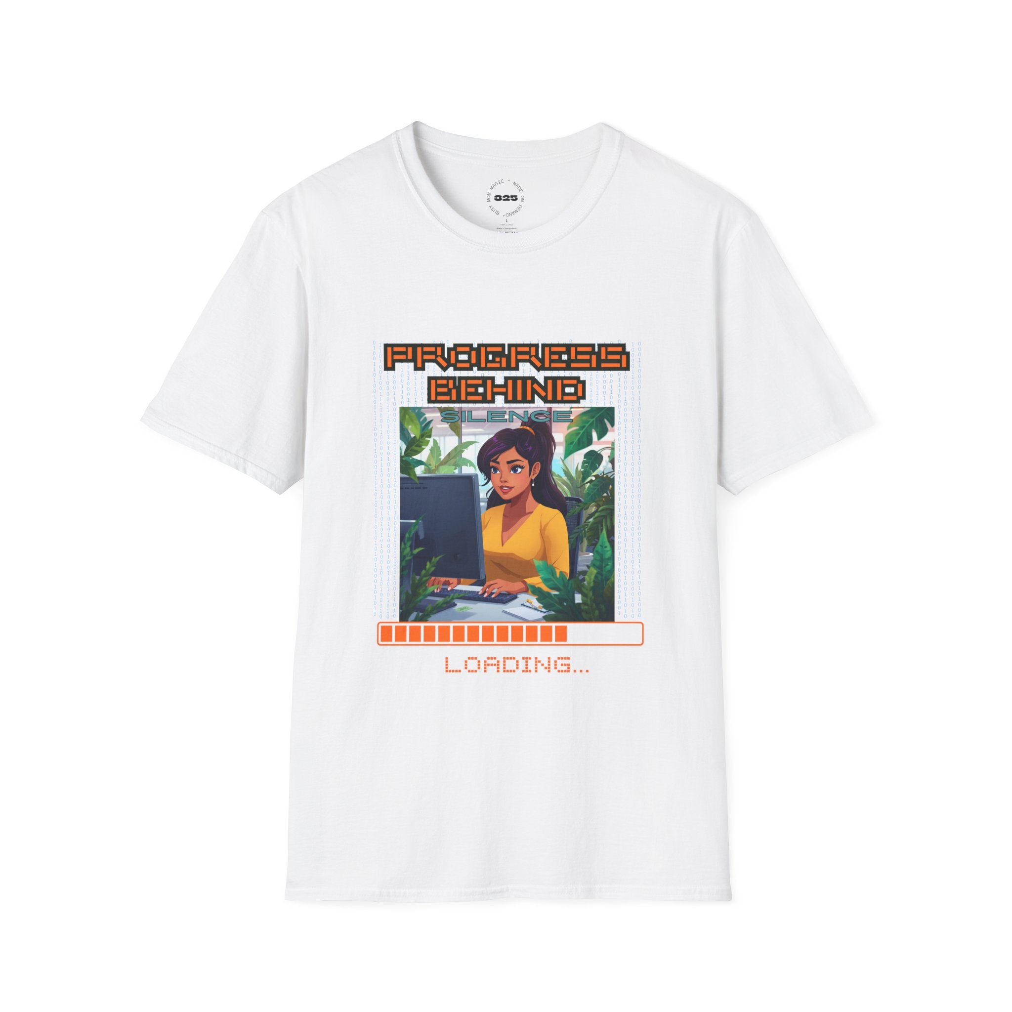 Progress Behind: Silence Loading Graphic Tee Lat