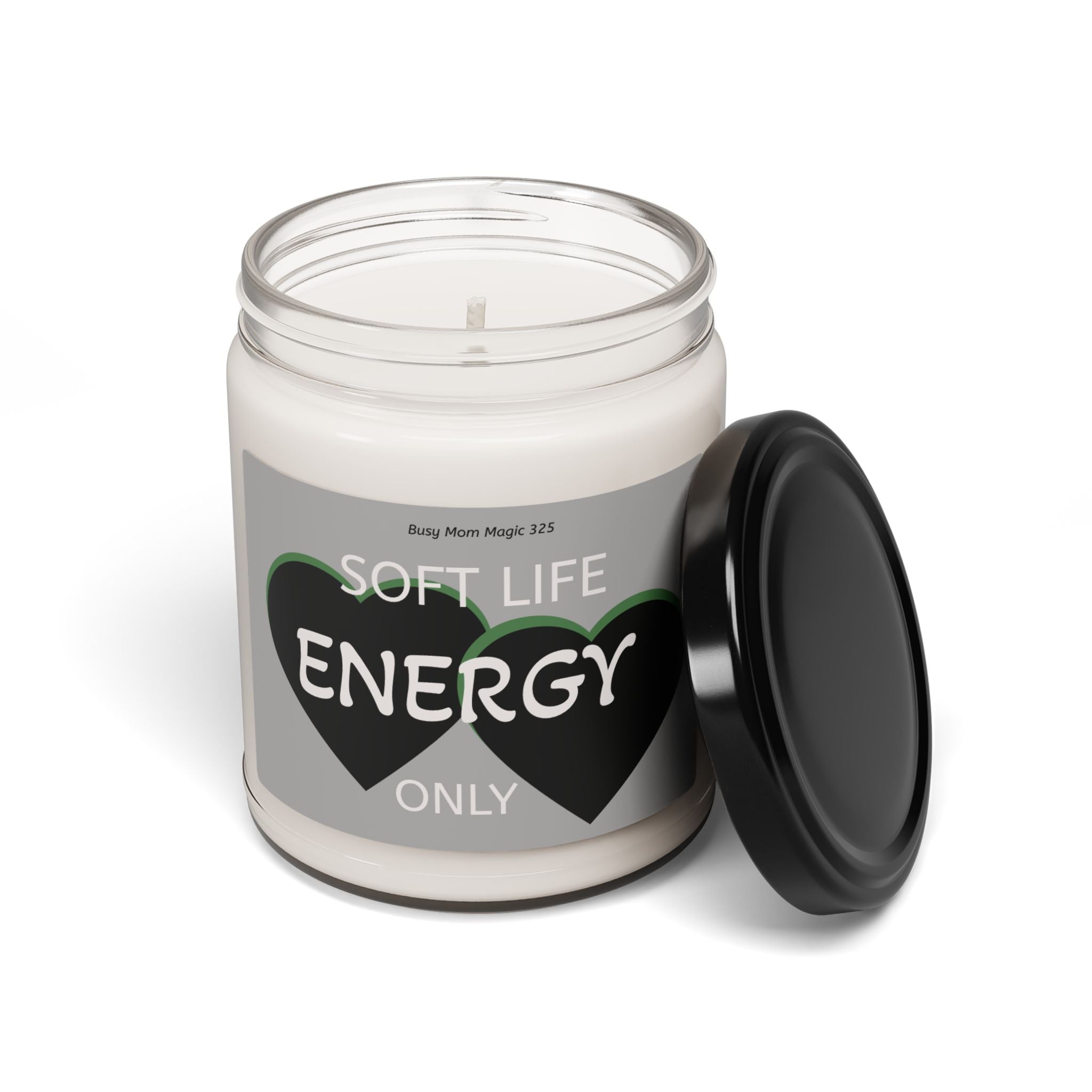 Soft Life Energy Candle — 9oz Scented Soy Candle with Heart Label