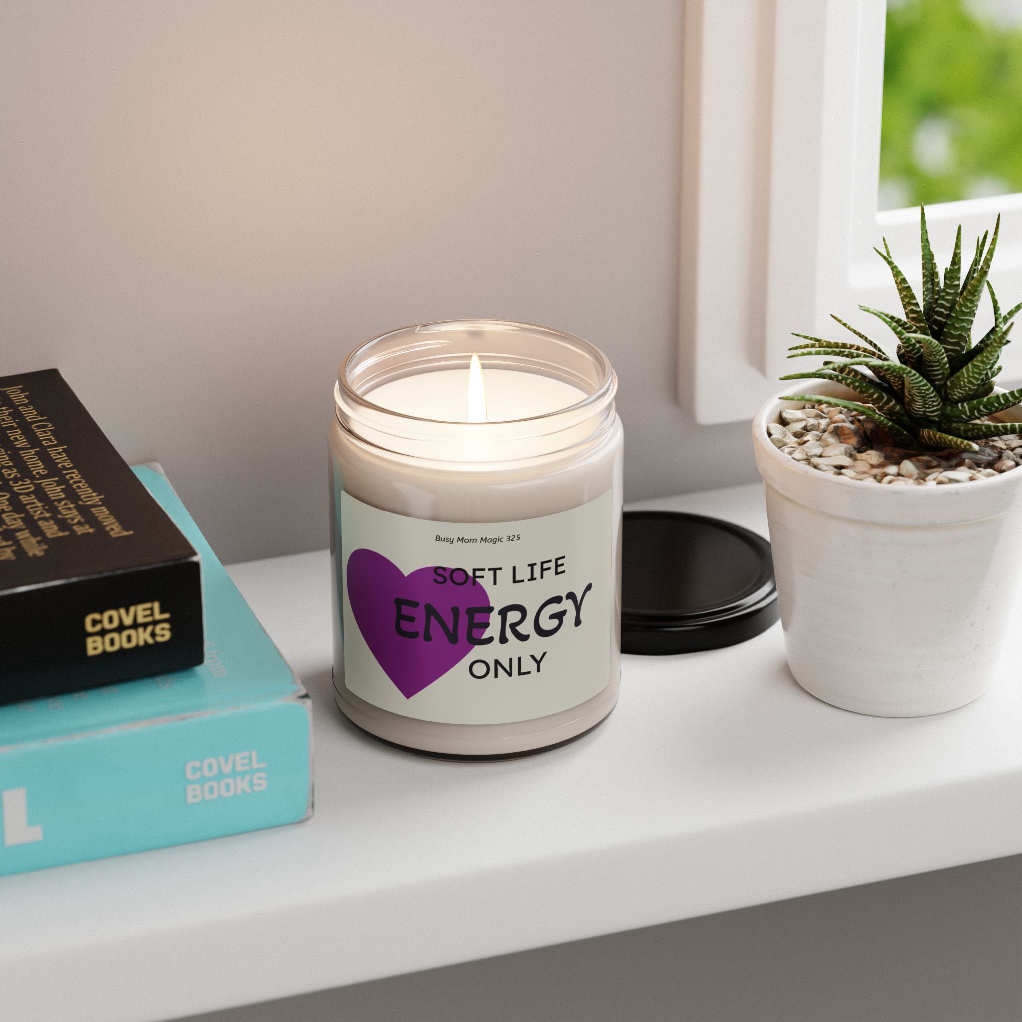 Soft Life Energy Candle — 9oz Scented Soy Candle with Heart Label