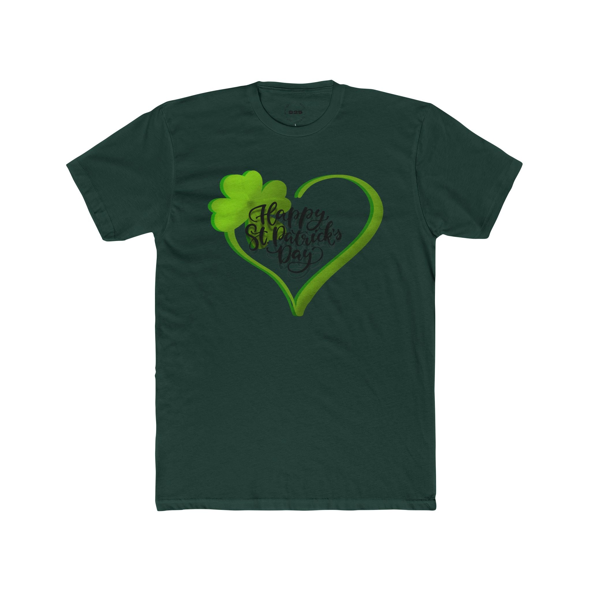 St. Patrick's Day Heart Tee — "Happy St. Patrick's Day" Shamrock T-Shirt