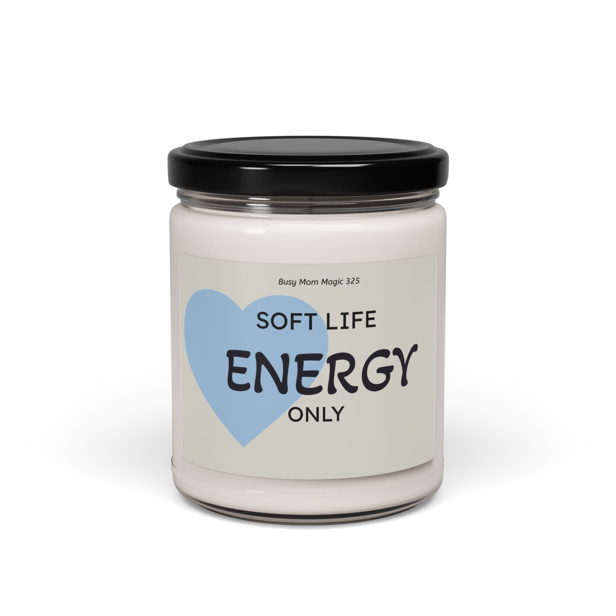 Soft Life Energy Candle — 9oz Scented Soy Candle with Heart Label