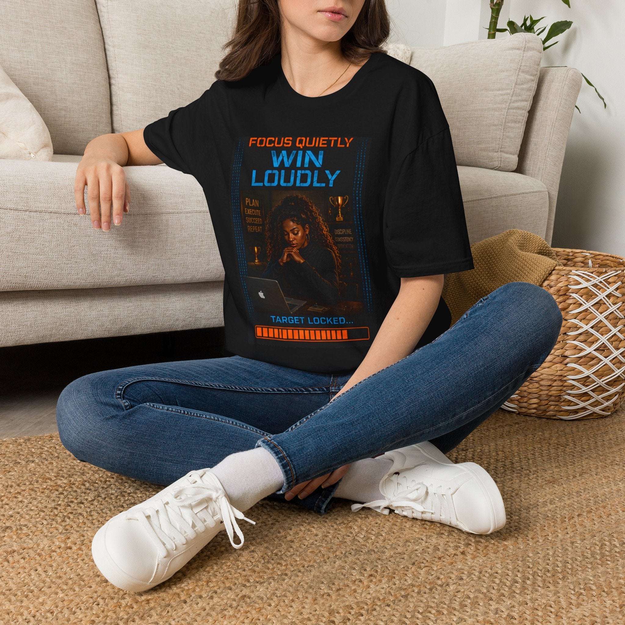 Focus Quietly Win Loudly T-Shirt | Silent Grind Collection