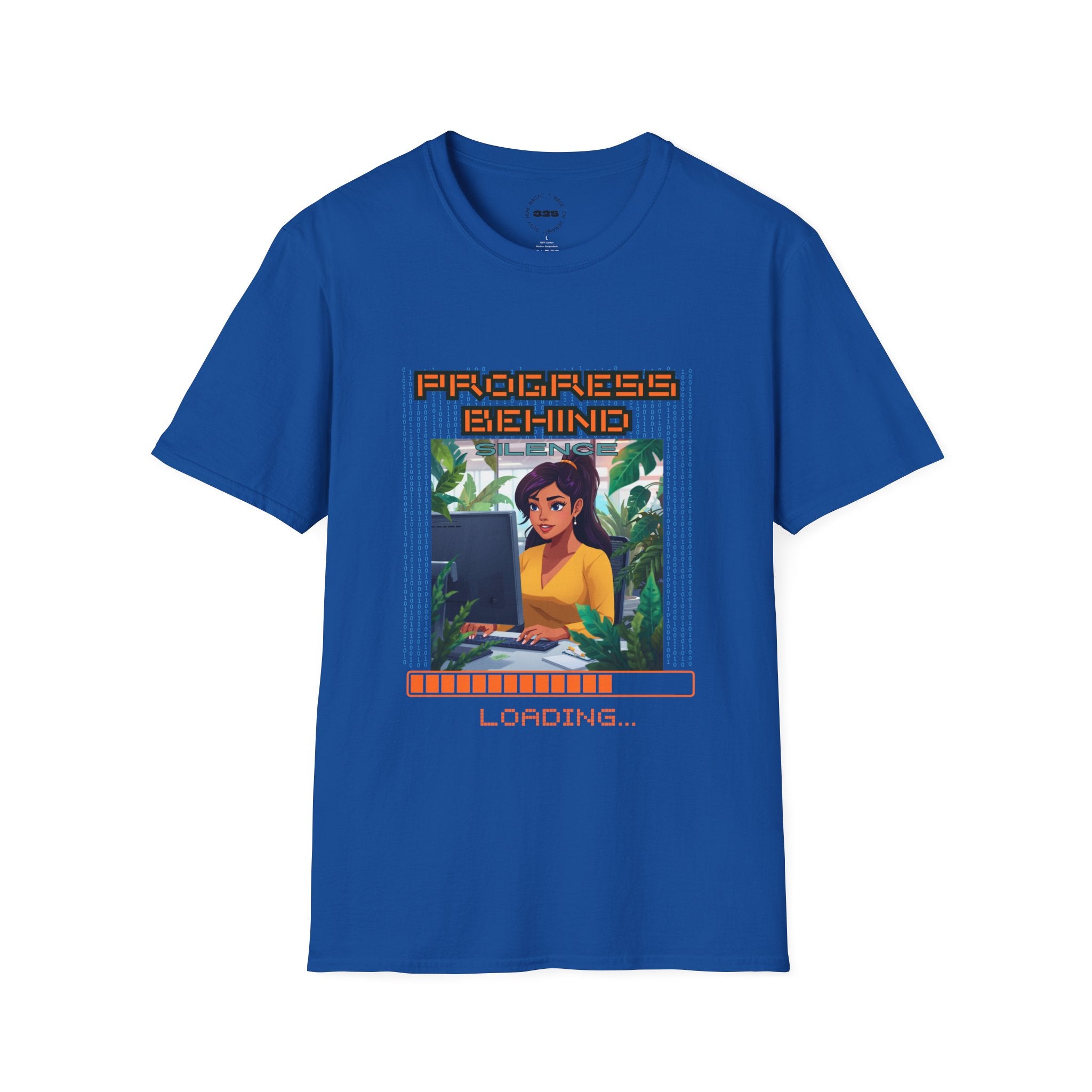 Progress Behind: Silence Loading Graphic Tee Lat