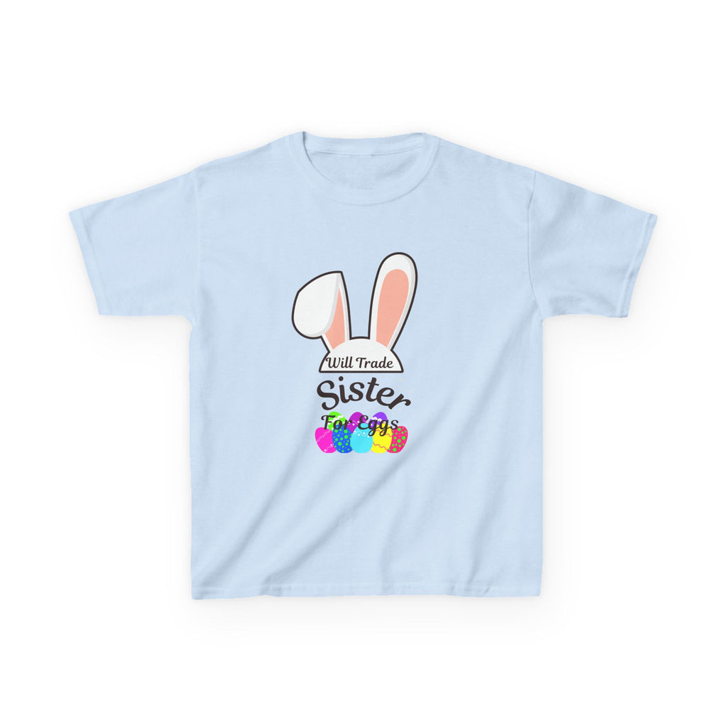 Bunny Ears Sister Kids Tee | Easter bunny, colorful eggs, sibling shirt