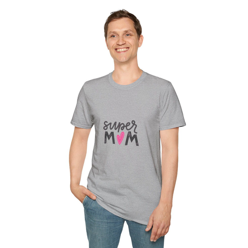 Super Mom heart graphic T-Shirt | Mother's Day mom shirt