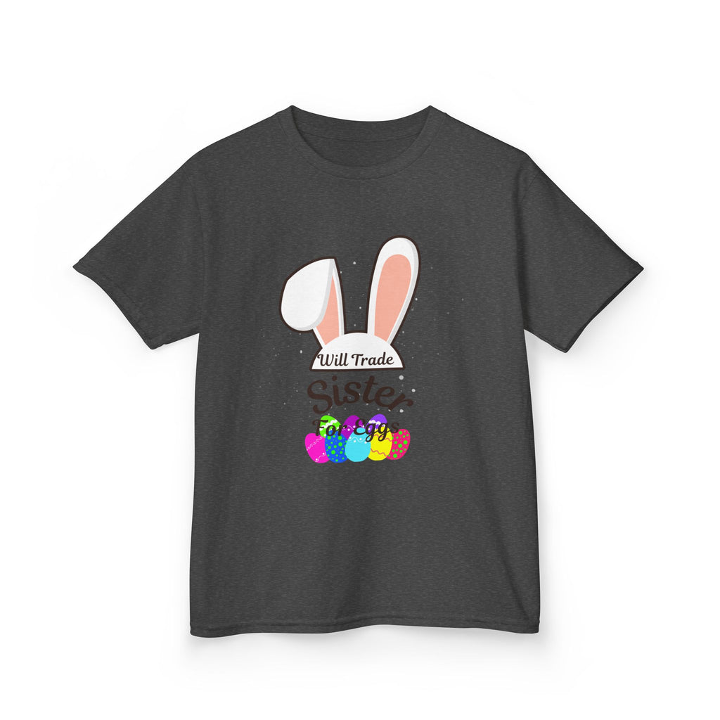 Bunny Ears Sister Kids Tee | Easter bunny, colorful eggs, sibling shirt
