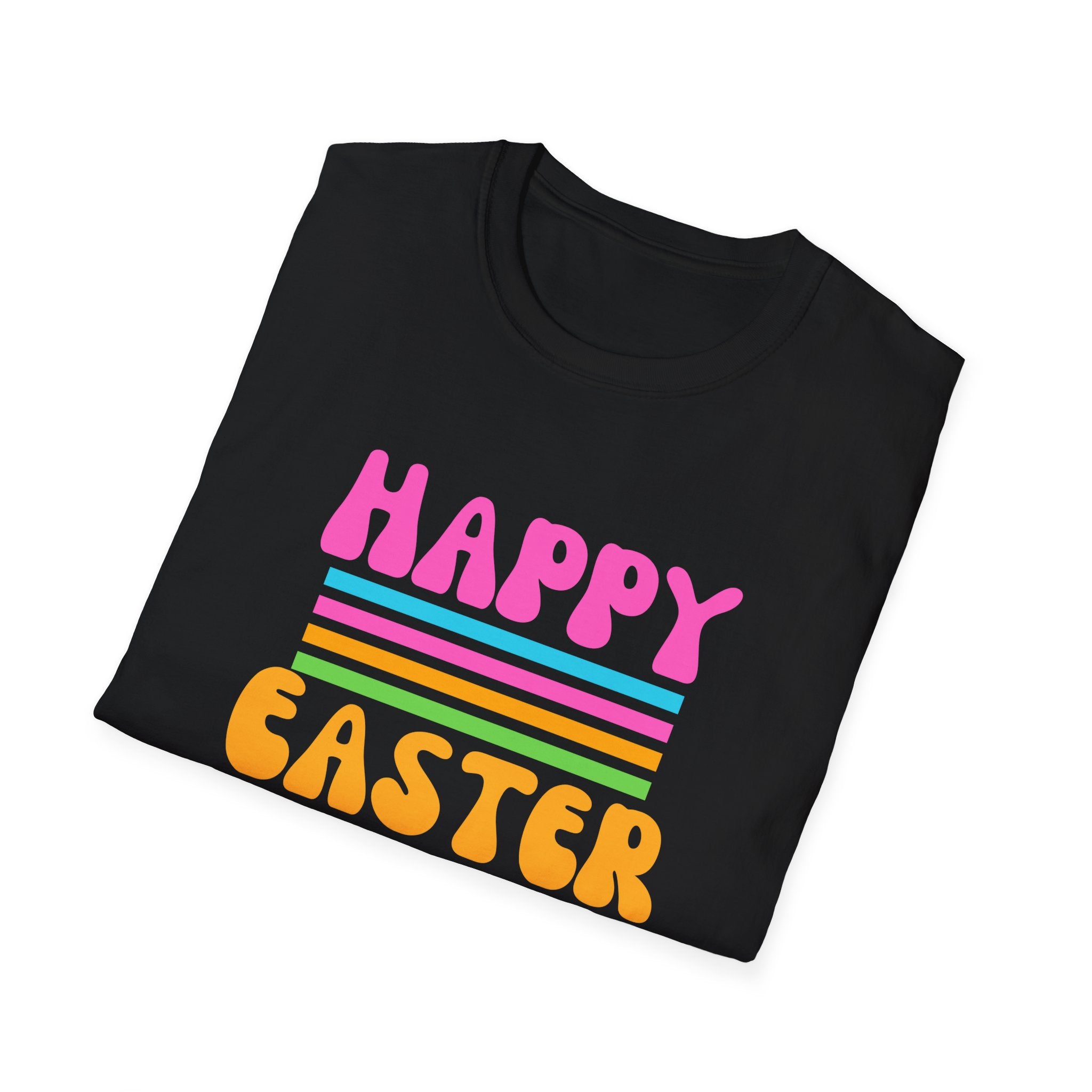 Happy Easter 2026 T-Shirt | Pastel Stripes, Easter Eggs