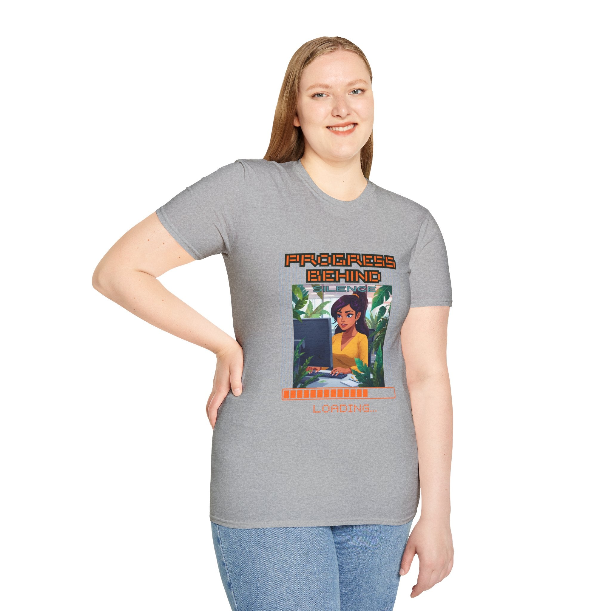 Progress Behind: Silence Loading Graphic Tee Lat