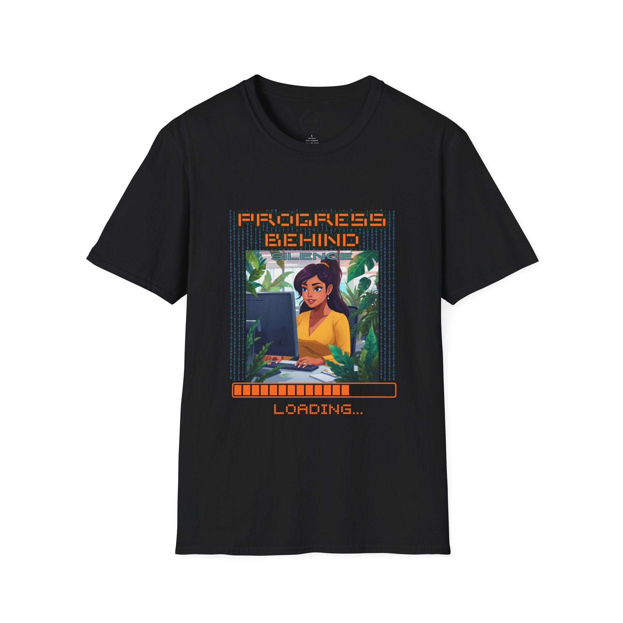 Progress Behind: Silence Loading Graphic Tee Lat
