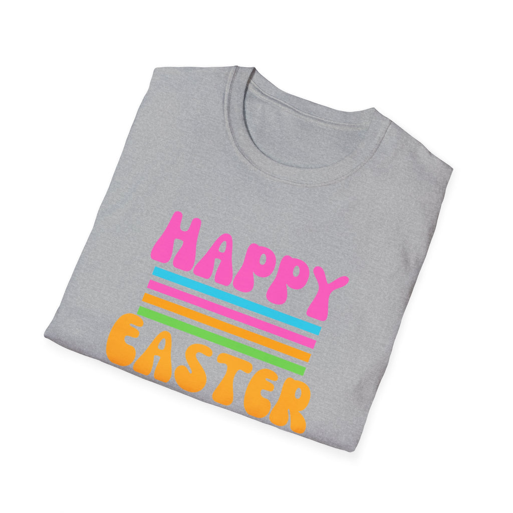 Happy Easter 2026 T-Shirt | Pastel Stripes, Easter Eggs