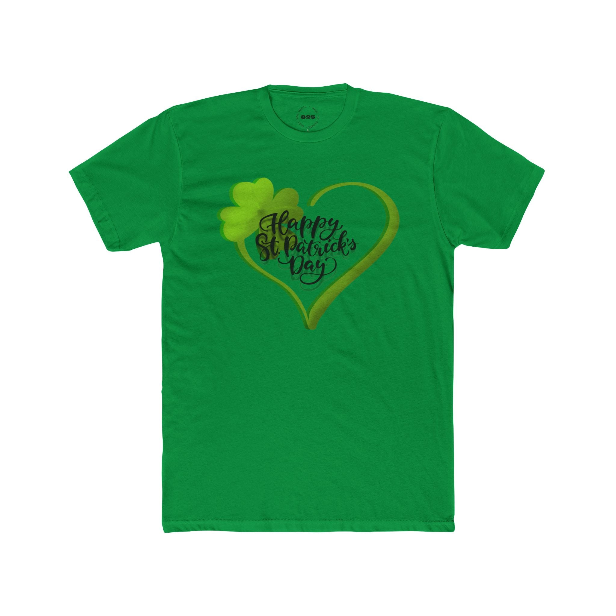 St. Patrick's Day Heart Tee — "Happy St. Patrick's Day" Shamrock T-Shirt