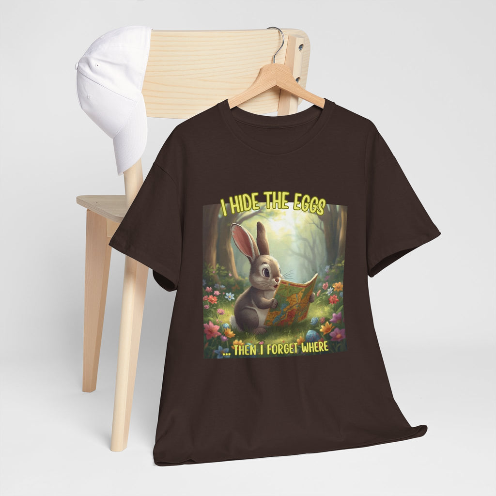 Easter Bunny T‑Shirt – "I Hide The Eggs Then I Forget Where" Cute Woodland Rabbit Tee