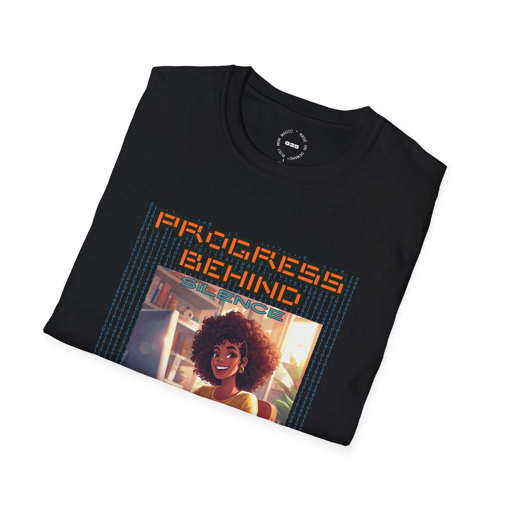 Progress Behind Loading T-Shirt | Retro Gamer Study Girl, Digital Progress Bar Tee