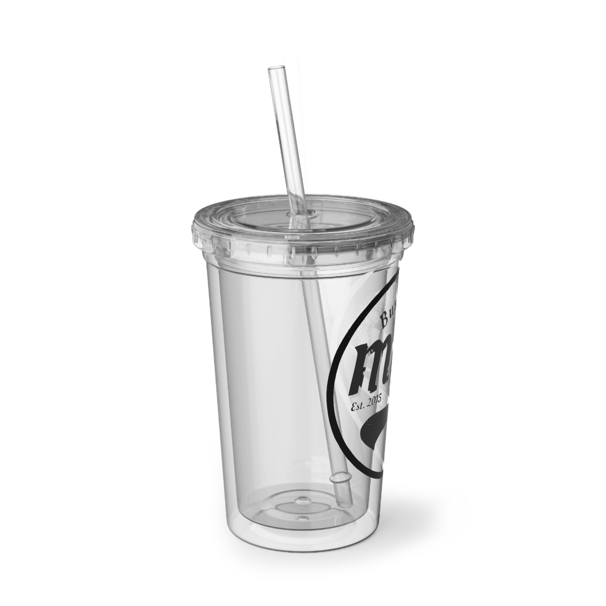 Busy Mom Magic Acrylic Tumbler – Clear Travel Cup with Straw