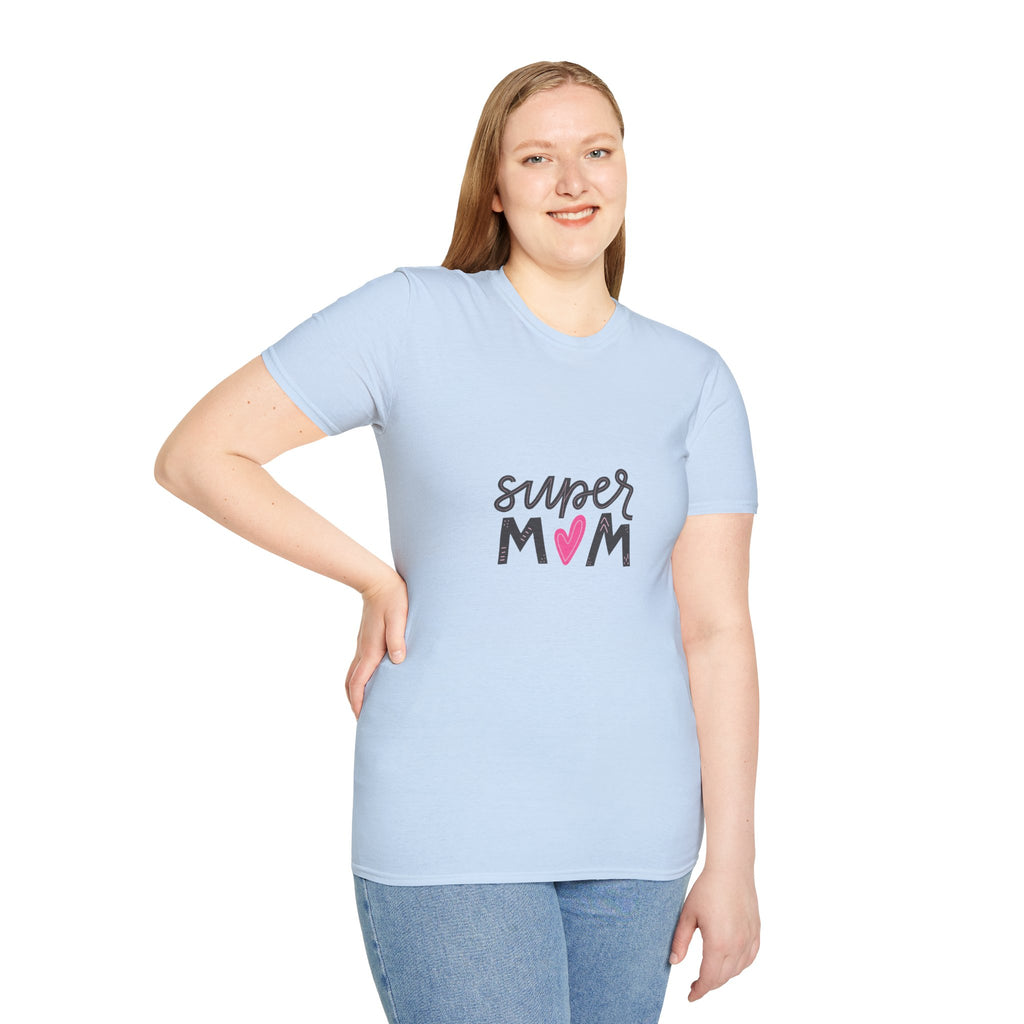 Super Mom heart graphic T-Shirt | Mother's Day mom shirt